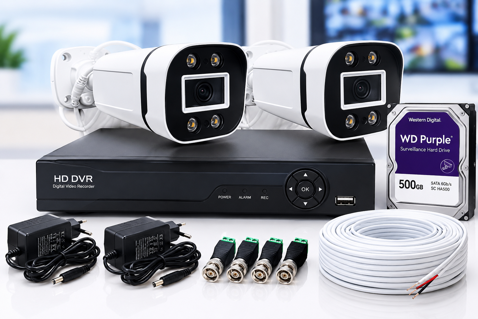پکیج 2 عددی دوربین مداربسته full hd